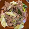 ルル820's cooksnap of when they made 白ネギと牛肉のニンニク醤油炒め.