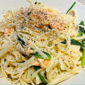 dopppo's cooksnap of when they made 牛乳で。鮭とほうれん草のクリームパスタ.