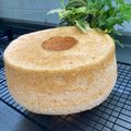 そら・ゆず's cooksnap of when they made 苺パウダーでシフォンケーキ.