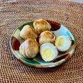 コムギ大好き's cooksnap of when they made うずらのトロ玉肉巻き.