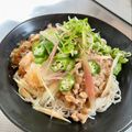 azbjbn's cooksnap of when they made みょうがとオクラの納豆そうめん.