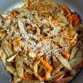 Kill Buss's cooksnap of when they made ごぼうとひき肉のピリ辛炒め*作り置きに.