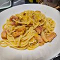 ✿月華❀'s cooksnap of when they made 本場簡単生クリ牛乳なし濃厚カルボナーラ.