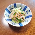 もふもふクロさん's cooksnap of when they made 時短！もやし・きゅうり・ハムのナムル♪.