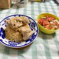 Achaswifey's cooksnap of when they made 超簡単。失敗無し。炊飯器。チキンライス。.