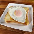 麻's cooksnap of when they made ラピュタのパズーパン 目玉焼きトースト.