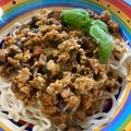 Moggieneko's cooksnap of when they made 甜麺醤なしでも！本格ジャージャー麺☆.