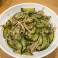ママメイン！時々子供's cooksnap of when they made 簡単☆もやしときゅうりのツナナムル.