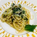 RIVER14's cooksnap of when they made 釜揚げシラスと大葉のパスタ.