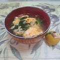 みかかめ's cooksnap of when they made ほうれん草と卵のお吸い物.