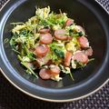 えりちぇる♡'s cooksnap of when they made 味付け２つ★豆苗とウインナーの中華卵炒め.