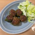 ゆうたつママ's cooksnap of when they made ふっくら秘訣あり♡照り旨ピーマンの肉詰め.