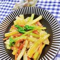 みっちゃん❇️68's cooksnap of when they made セロリと人参のきんぴら炒め.