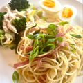 南半球のかっぱ's cooksnap of when they made ネギ好きな人へ！　ネギとサラミのパスタ.