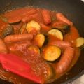 chou*'s cooksnap of when they made ウインナーズッキーニ・茄子の簡単トマト煮.