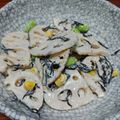 さよまさ's cooksnap of when they made 自家製ごまドレで♪ひじきと蓮根のサラダ.