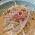 ばたみそーぱん☆'s cooksnap of when they made 簡単もやし☆カルボナーラ.