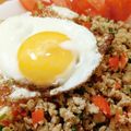 monogram's cooksnap of when they made ご飯のかさ増しに！鶏むね肉の節約痩せる丼.