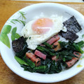 プルンバゴ's cooksnap of when they made 簡単朝食★ほうれん草目玉焼き丼.