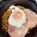 ポムポムポヨコ's cooksnap of when they made チャルメラ宮崎辛麺でピリ辛油そば風.