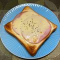 にきけん's cooksnap of when they made lunchに！ハム＆チーズトースト♪.