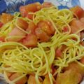 純子50Plus's cooksnap of when they made 冷凍トマトで冷製トマトパスタ.