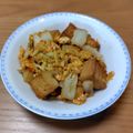 みぃくんのママ's cooksnap of when they made 絶賛☆白菜と厚揚げピリ辛卵とじ☆節約弁当.