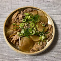 まーちゃろう's cooksnap of when they made スライス大根と豚肉のにんにく醤油炒め.