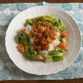 yesmama's cooksnap of when they made タコライス風♪ひき肉とトマトのさっぱり丼.