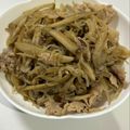 ミレーちゃん's cooksnap of when they made ごま油香る豚肉ゴボウと白滝の煮物　.