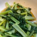 パン君とひまわり's cooksnap of when they made レンジで簡単！海苔香る小松菜のナムル.