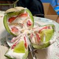 月✳Iris's cooksnap of when they made ヘルシー鮮やか☆丸ごとメロンケーキ.