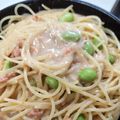 ゆうまいズ's cooksnap of when they made 鮭☆鮭フレーク消費☆クリームパスタ☆昼食.