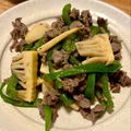 はーくんごーごー's cooksnap of when they made 青椒牛肉絲☆薄切り牛肉とピーマンの炒め.