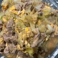 ＭＩ−ＳＡＮ's cooksnap of when they made 焼肉のタレで！豚たまキャベツの味噌炒め.