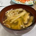 なつえり's cooksnap of when they made ランチにも なめこと舞茸 えのきのスープ.
