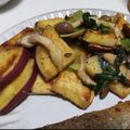 fu♪♪'s cooksnap of when they made さつまいも小松菜しめじのマヨソテー.