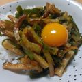 tekkokko☆'s cooksnap of when they made ピーマンとちくわ丼！チンジャオロース味.