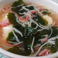 やっちん☆'s cooksnap of when they made 温豆腐☆カニカマとワカメのお豆腐あんかけ.