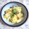 mmameco's cooksnap of when they made 母の味♪白菜と厚揚げの卵とじ.