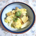 mmameco's cooksnap of when they made 母の味♪白菜と厚揚げの卵とじ.