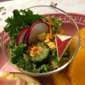 こつゆ514's cooksnap of when they made 100均彫刻刀で＊花型きゅうりのマヨ七味.