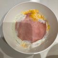 ママメイン！時々子供's cooksnap of when they made ウチのアレ♡お弁当！レンジでハムたまご.