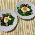 yesmama's cooksnap of when they made 簡単♪ほうれん草ベーコン卵・ポパイエッグ.