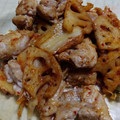 ゆりのもり's cooksnap of when they made 蓮根と豚小間肉の時短簡単キムチ炒め.