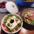 ひっこ's cooksnap of when they made 豆腐（冷奴）に薬味の穴を開けましょう.