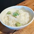 りにゃ's cooksnap of when they made 超簡単！色がきれいなそらまめごはん.