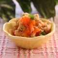ぽっぽぺぺ's cooksnap of when they made ピーマンとパプリカでカラフルな鶏そぼろ.