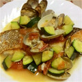 いわもともも's cooksnap of when they made 鯛と夏野菜のソテー（アクアパッツァ風）.