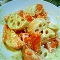 ださよ's cooksnap of when they made れんこんとにんじんのごまマヨ和え★.
